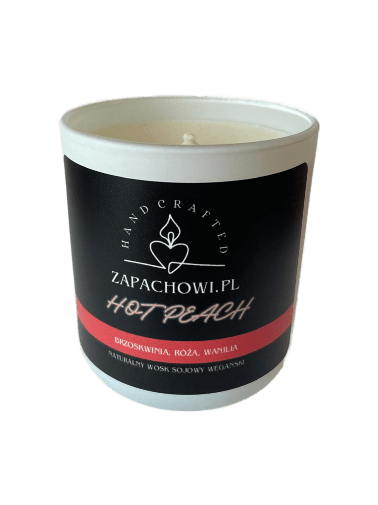 Duża Świeczka sojowa zapachowa – Hot Peach (260ml)